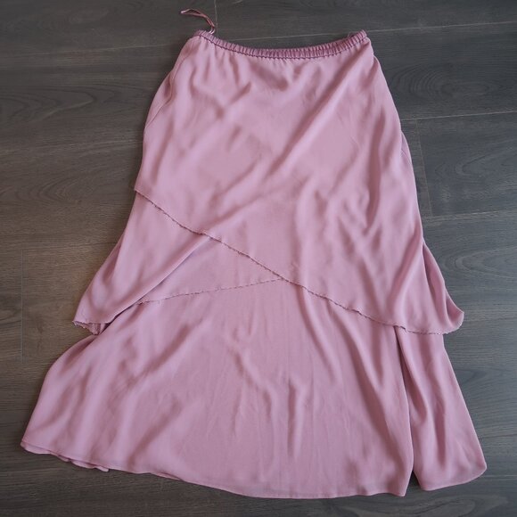 Tiered Pink Maxi Skirt - Picture 1 of 5